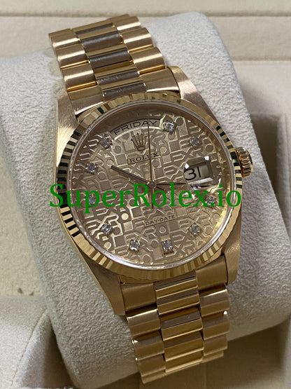 Day-Date 36MM Yellow Gold Diamond Dial Ref.18238
