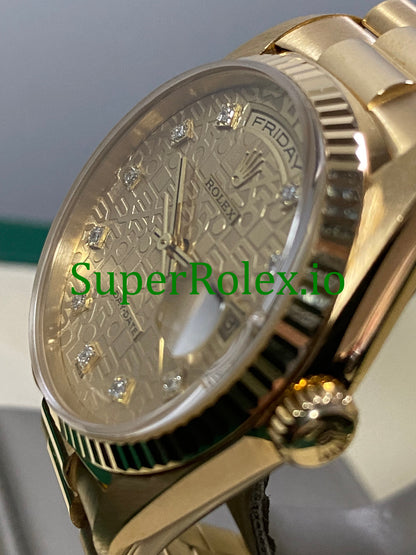 Day-Date 36MM Yellow Gold Diamond Dial Ref.18238
