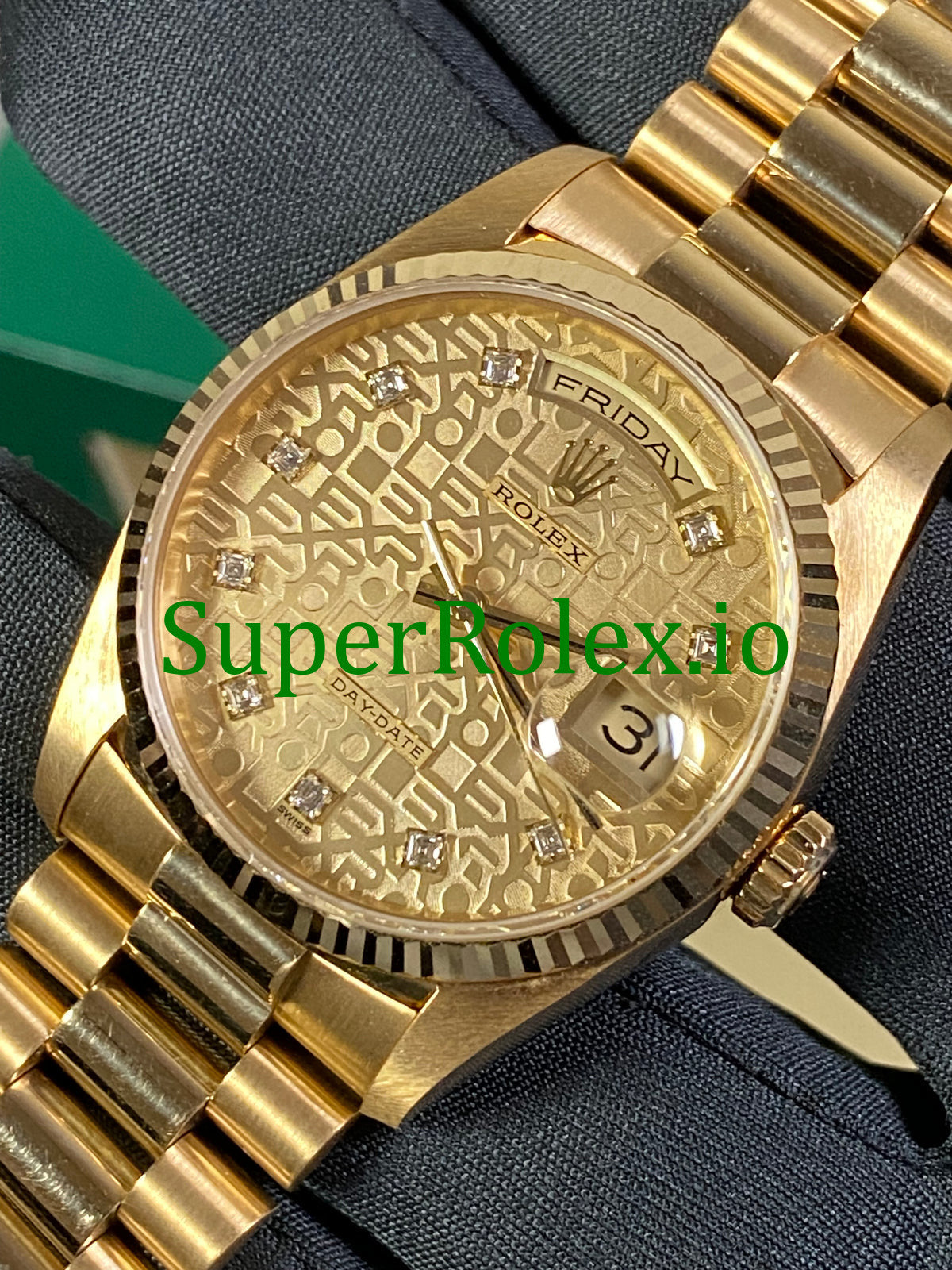 Day-Date 36MM Yellow Gold Diamond Dial Ref.18238