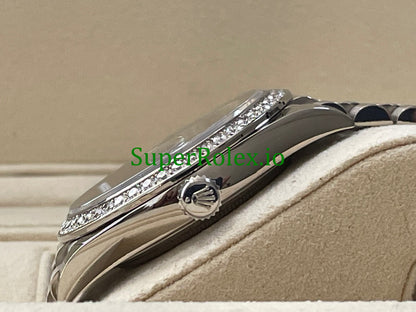 Day-Date 40 White Gold Ref.228349RBR Black Baguette Diamond Dial