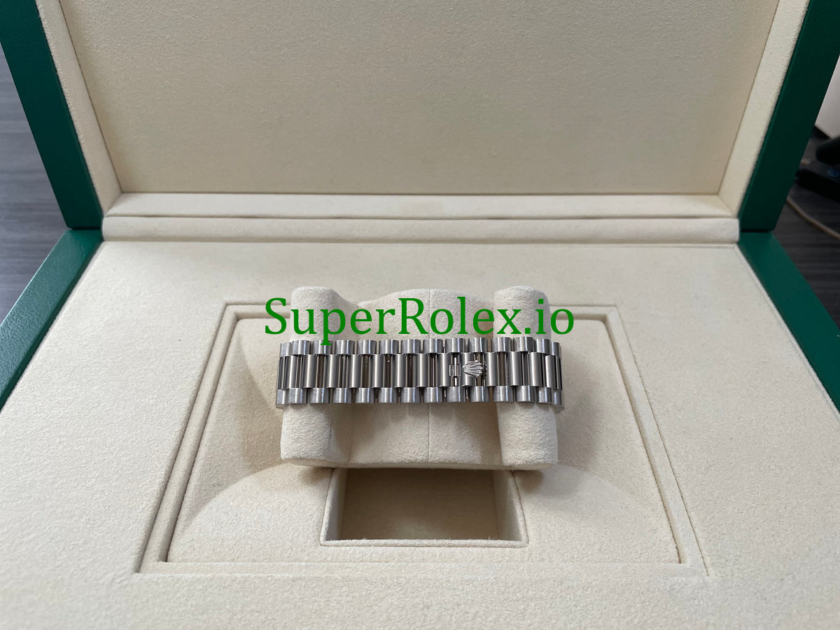 Day-Date 40 White Gold Ref.228349RBR Black Baguette Diamond Dial