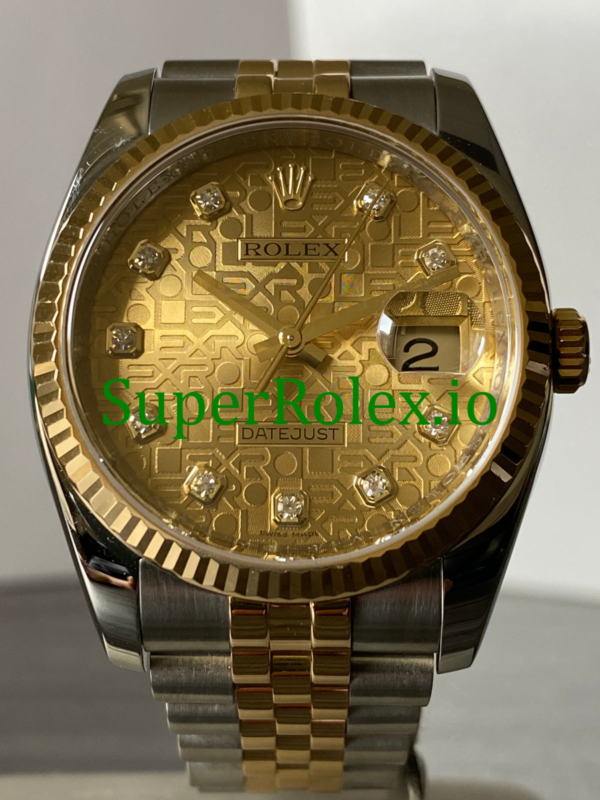 Datejust 36 Steel and Yellow Gold Diamond Dial Ref.116233