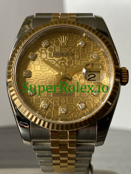 Datejust 36 Steel and Yellow Gold Diamond Dial Ref.116233