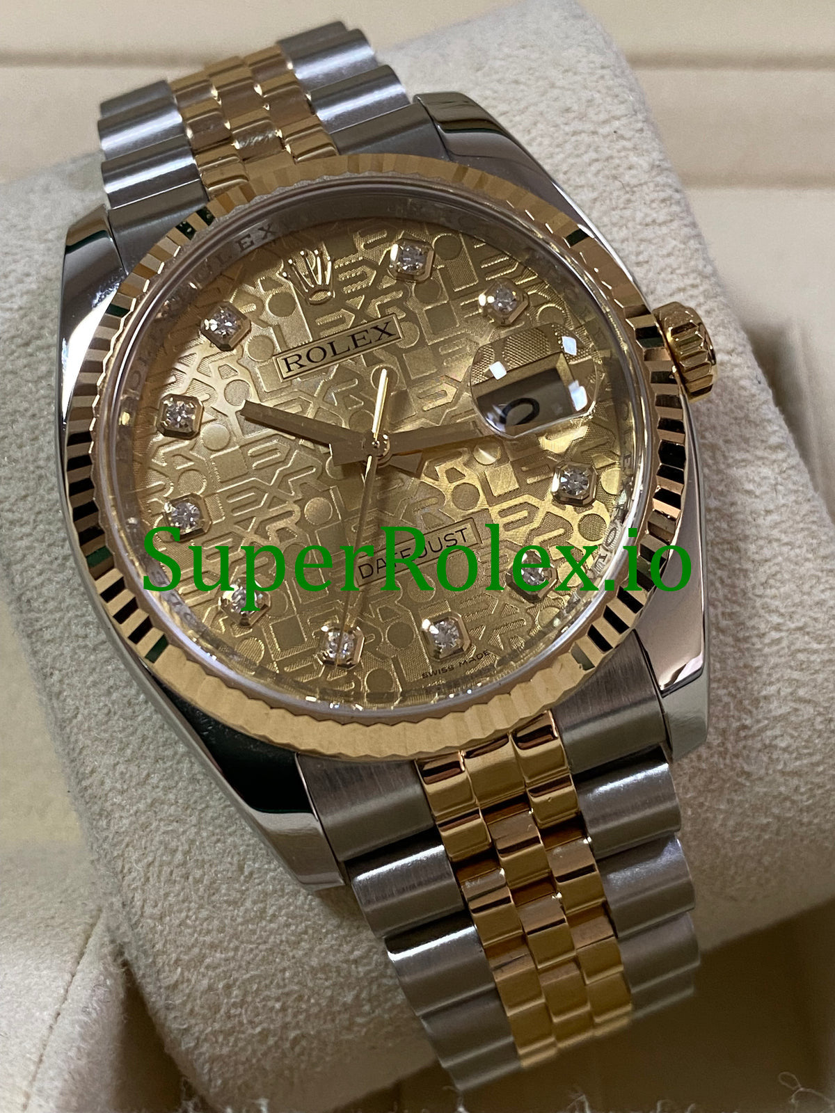 Datejust 36 Steel and Yellow Gold Diamond Dial Ref.116233
