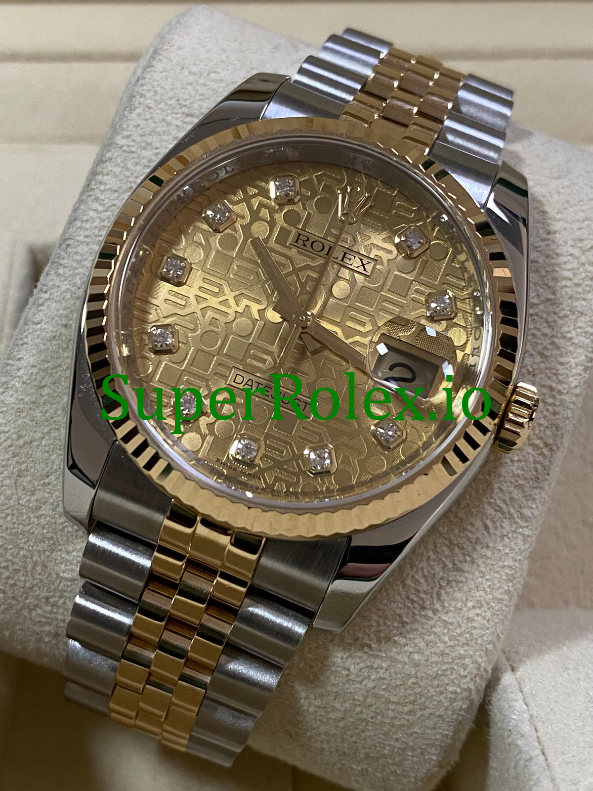 Datejust 36 Steel and Yellow Gold Diamond Dial Ref.116233