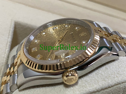 Datejust 36 Steel and Yellow Gold Diamond Dial Ref.116233