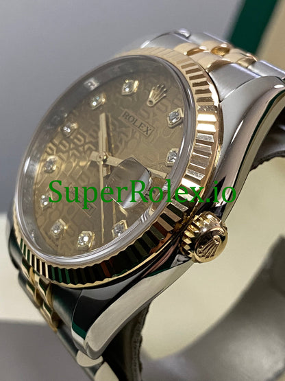 Datejust 36 Steel and Yellow Gold Diamond Dial Ref.116233