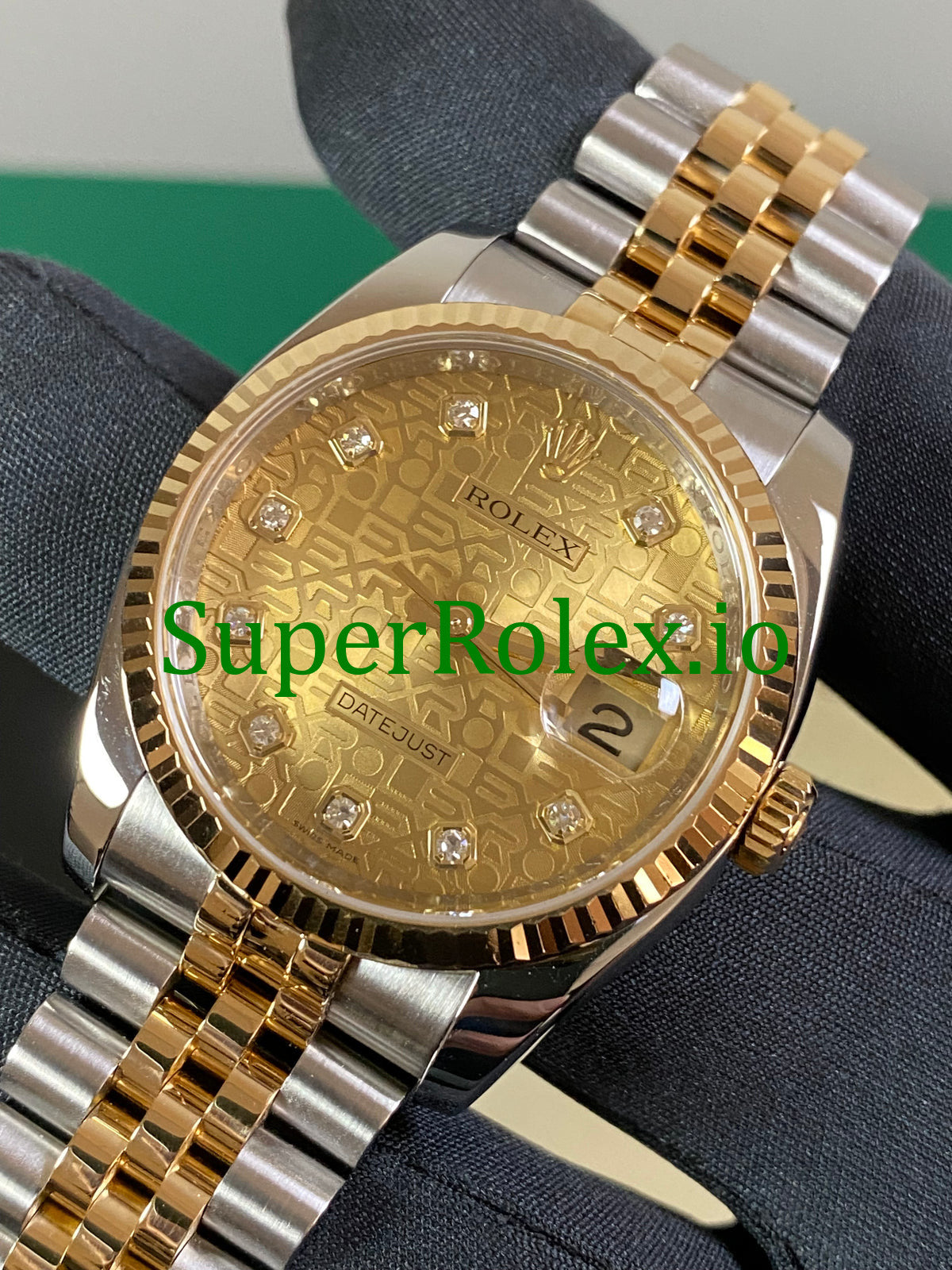 Datejust 36 Steel and Yellow Gold Diamond Dial Ref.116233