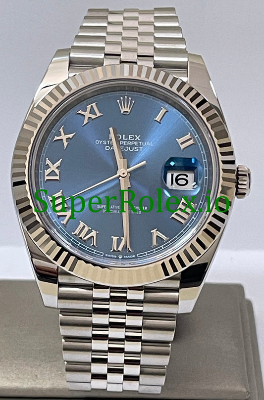Datejust 41 Steel and White Gold Rolesor Ref.126334