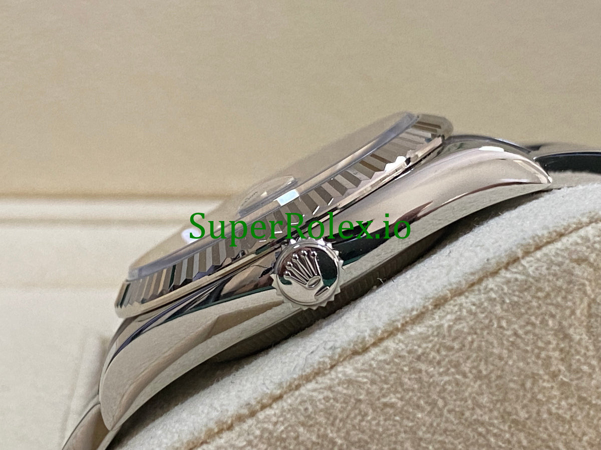 Datejust 36 Stainless Steel Bright Blue Fluted-Motif Dial Ref.126234