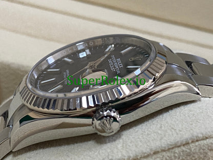 Datejust 36 Stainless Steel Bright Blue Fluted-Motif Dial Ref.126234