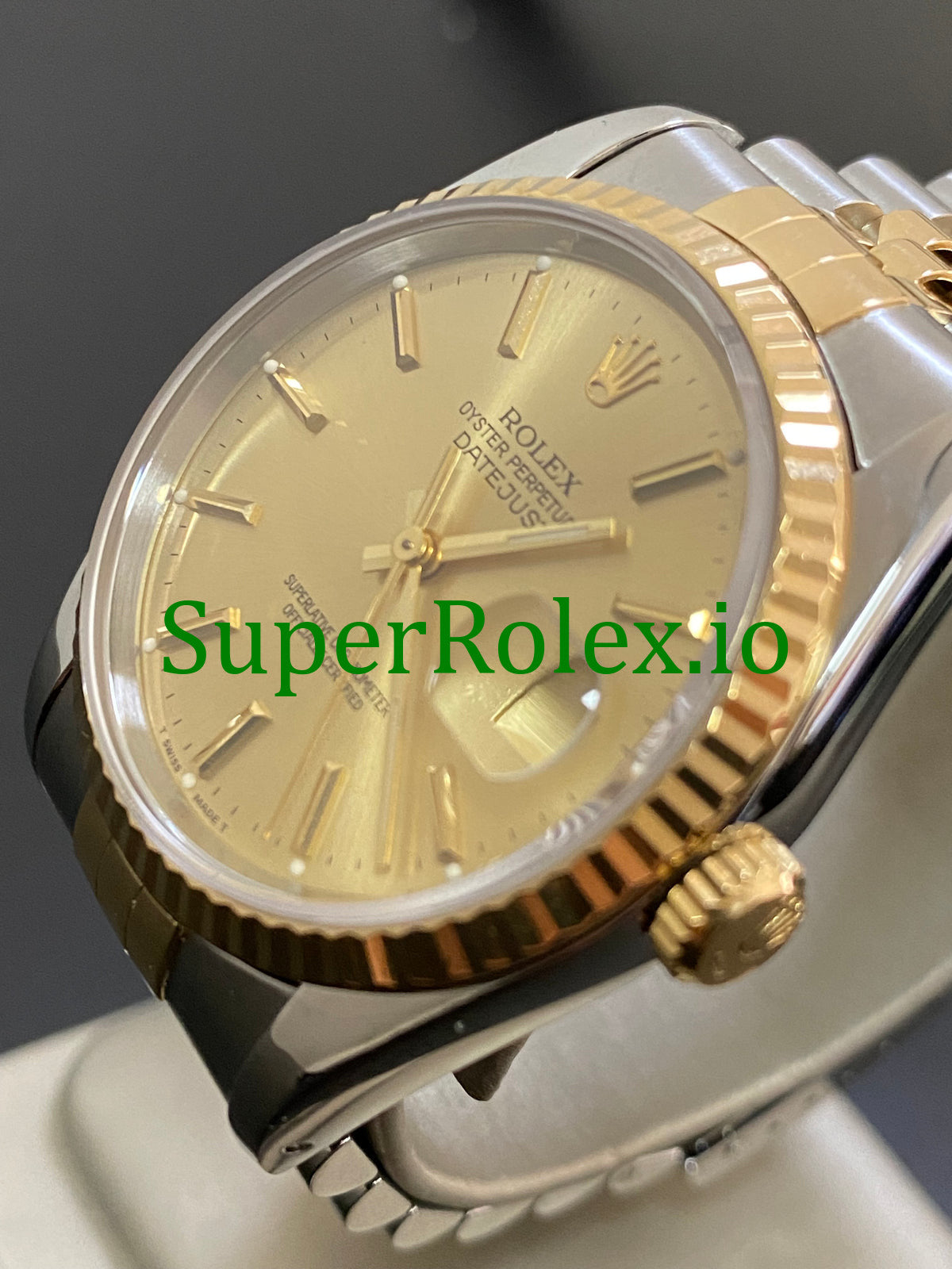 Datejust 36 Yellow Gold Champagne Index Dial Ref.16233