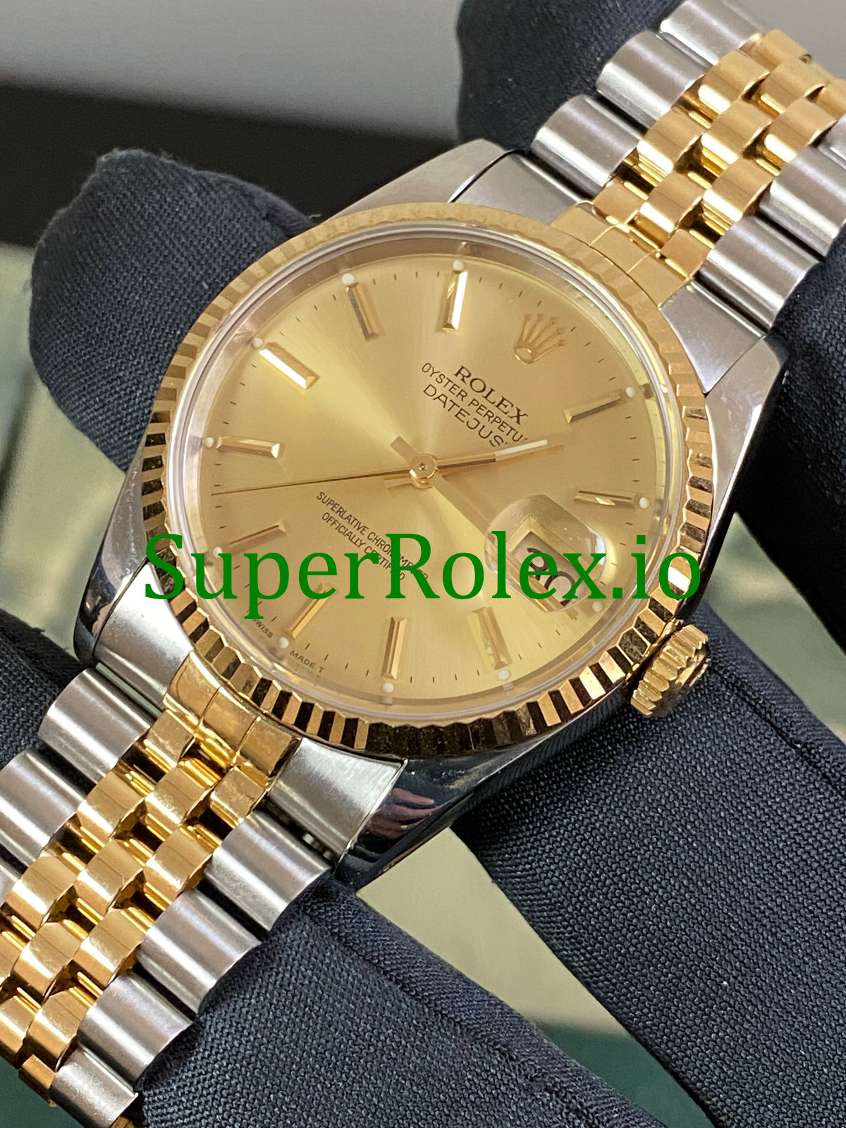 Datejust 36 Yellow Gold Champagne Index Dial Ref.16233